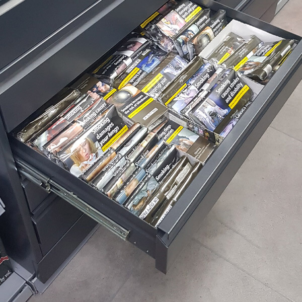 Central Lock Cigarette Drawers Retail Associates