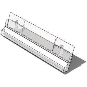 In Queue Merchandising Twin Slat Board Magazine Rack