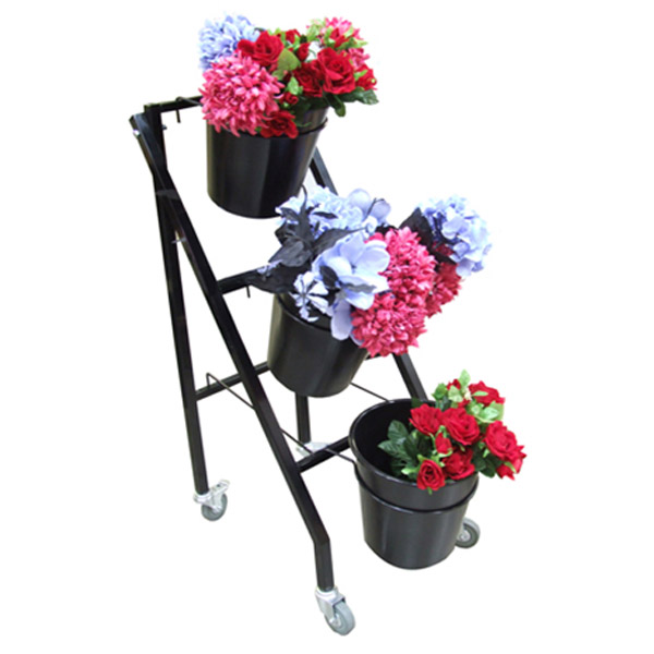 Mobile 3 Buckets Flower Stand Retail Associates