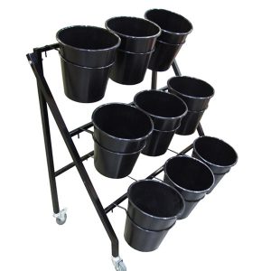 Mobile 9 Buckets Flower Stand