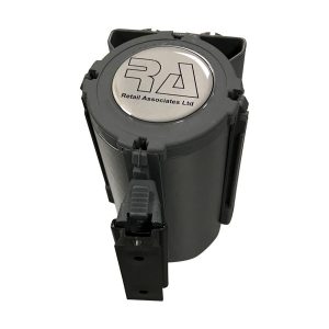 Retractable barrier with a black belt